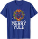 Merry Yule Winter Solstice Holly Pentagram Gift T-Shirt - T-Shirt | Royal