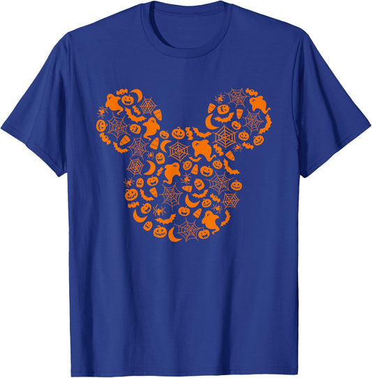 Disney Mickey Mouse Halloween Silhouette T-Shirt - T-Shirt | Royal