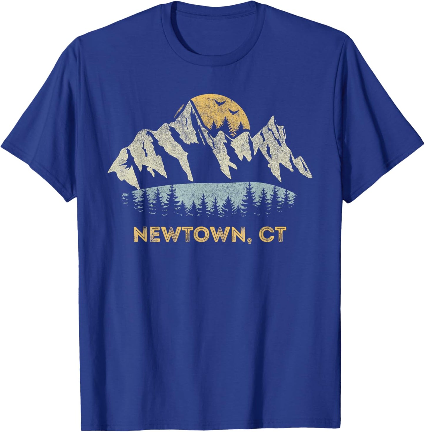 Newtown CT Mountain Sunset Sunrise T-Shirt - T-Shirt | Royal