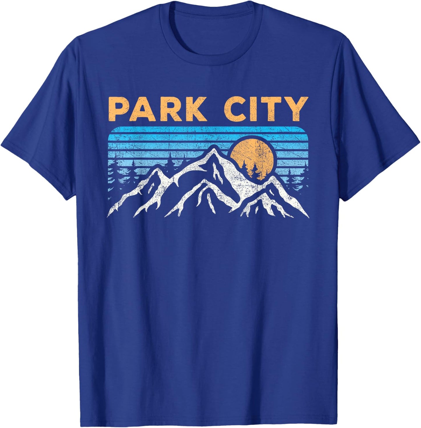 Vintage Park City Utah Retro Mountain Hiking Souvenir T-Shirt - T-Shirt | Royal
