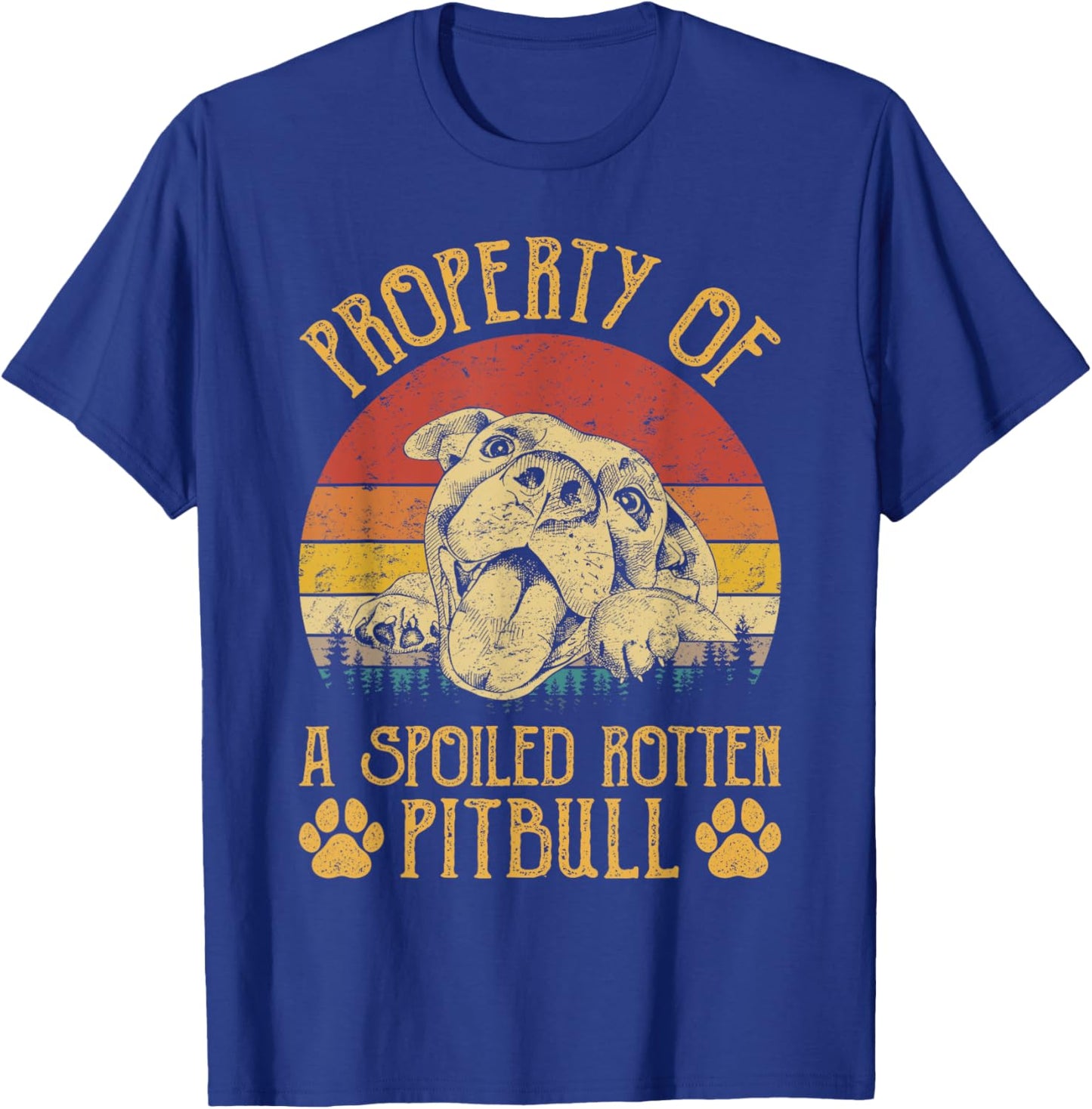 Property Of A Spoiled Rotten Pit Bull Pitbull Lovers T-Shirt - T-Shirt | Royal