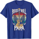 Rock n Roll Papa Vintage Guitar Player Music Lover T-Shirt - T-Shirt | Royal