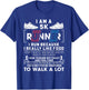 5K Runner I Run Because I Really Like Food Funny Running T-Shirt - T-Shirt | Royal