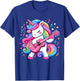 Unicorn Birthday Party Playing Guitar Music T-Shirt - T-Shirt | Royal