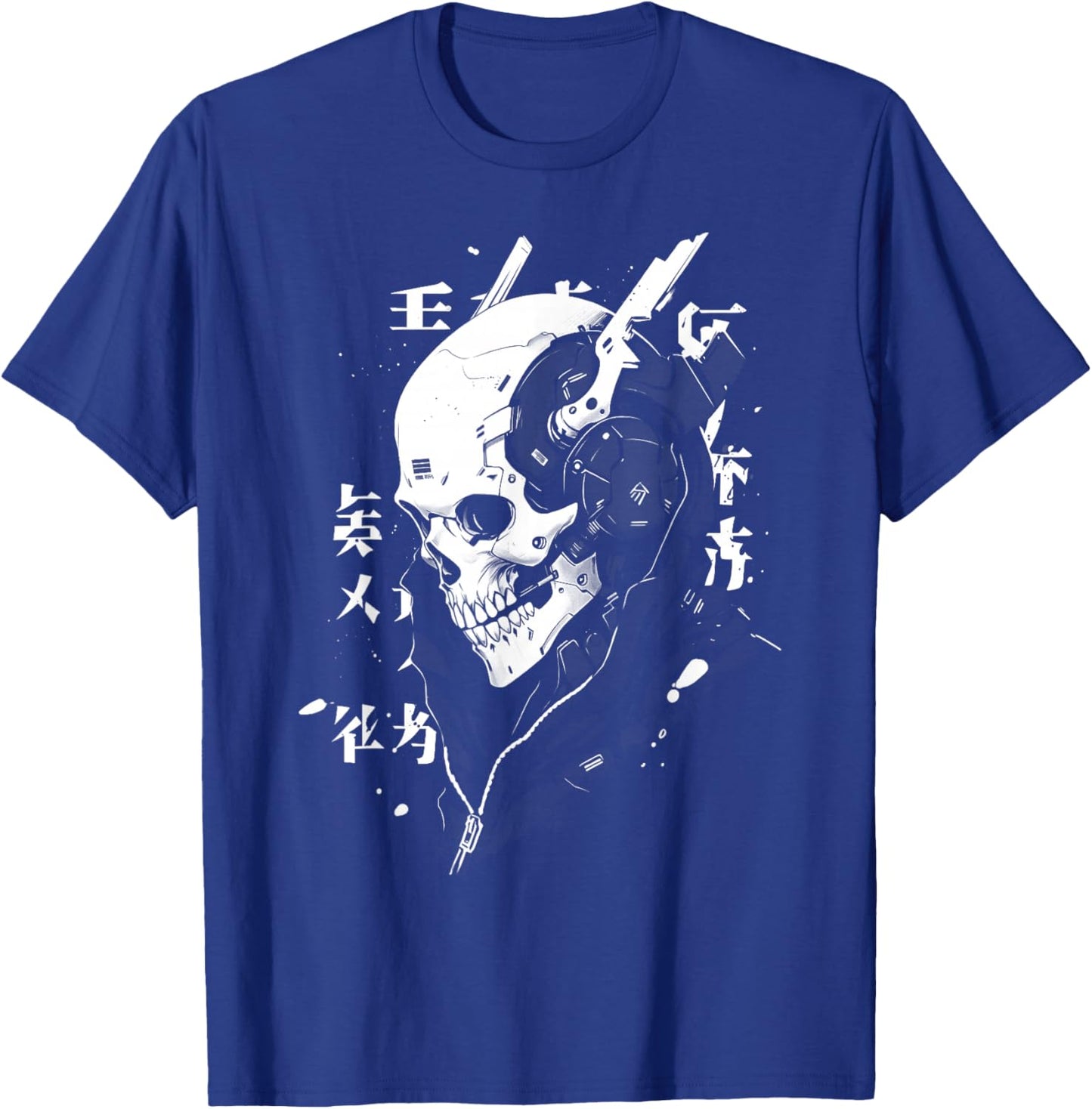 Anime Manga Skull Cyberpunk Aesthetic Techwear Harajuku T-Shirt - T-Shirt | Royal