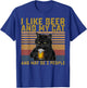 I Like Beer My Cat and Maybe 3 People Cat Lovers Gift T-Shirt - T-Shirt | Royal