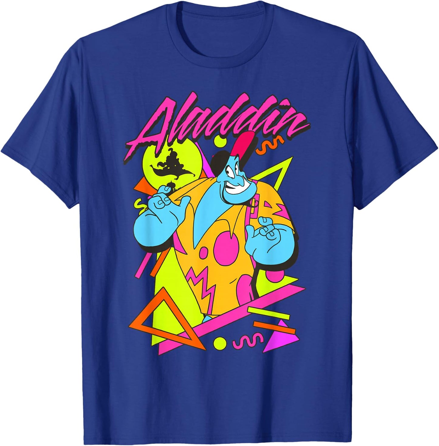 Disney Aladdin Genie 90's Style Retro Vintage Portrait T-Shirt - T-Shirt | Royal