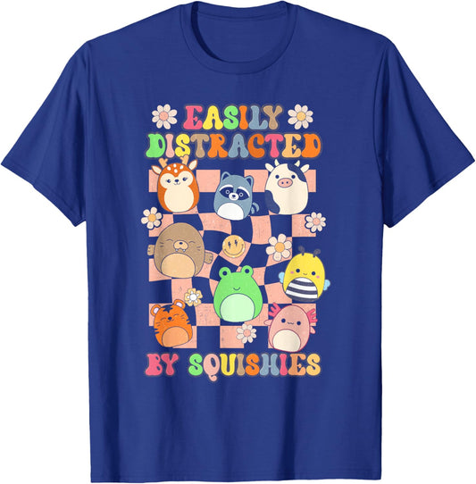 Girls Who Love Squishy Easily Distracted By Animal Squishies T-Shirt - T-Shirt | Royal