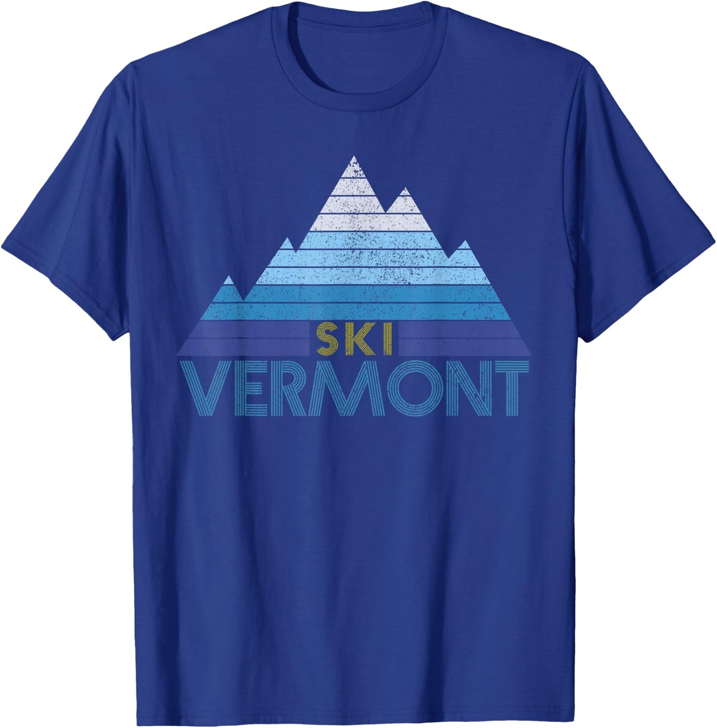 Vermont Ski Souvenir Vintage Mountain Sports Winter Sports T-Shirt - T-Shirt | Royal