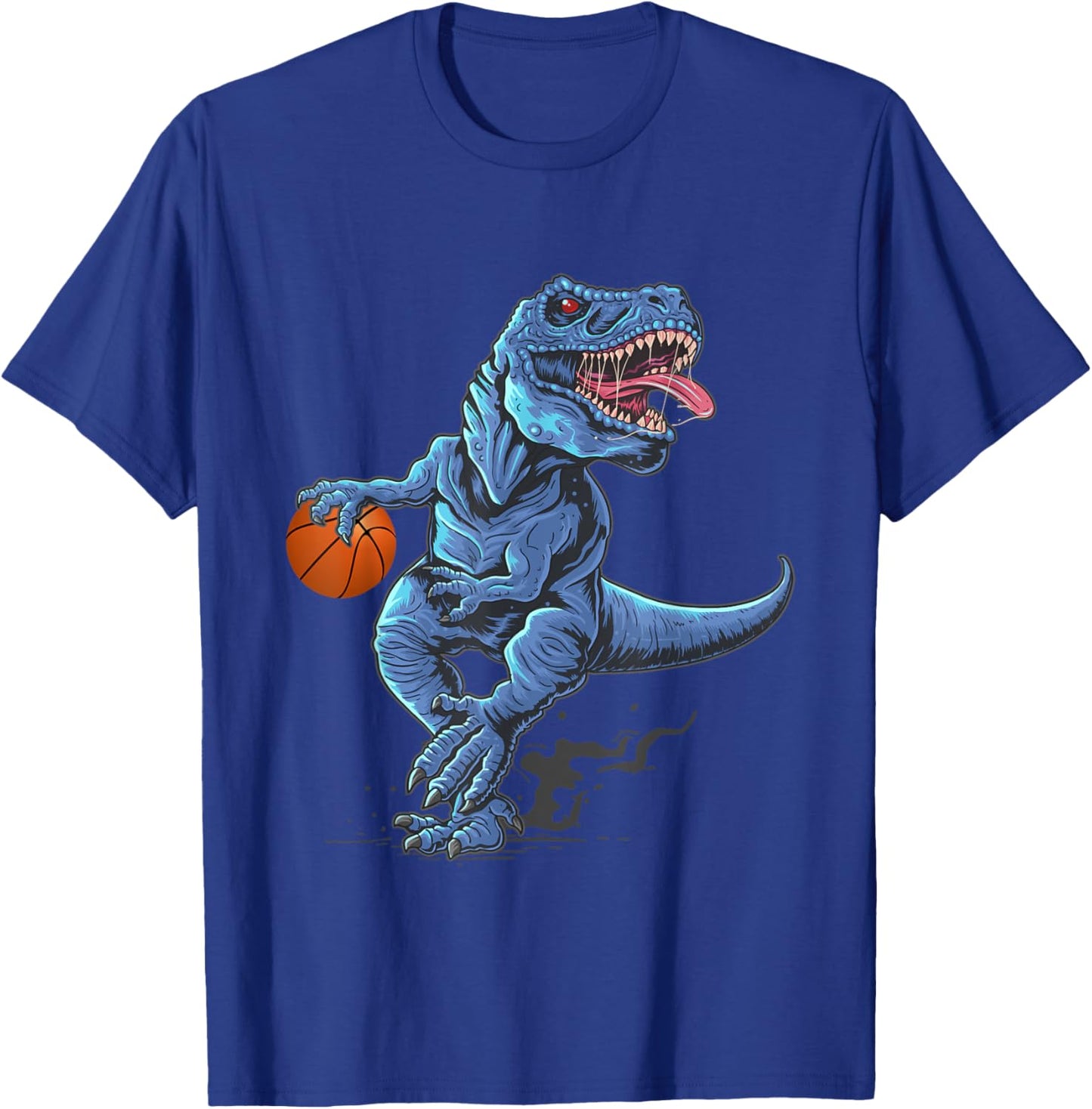 Funny Trex Dinosaur Playing Basketball Player Lover T-Shirt - T-Shirt | Royal