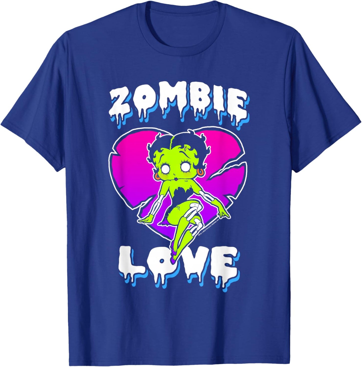 Betty Boop Halloween Zombie Love Death Heart Logo T-Shirt - T-Shirt | Royal