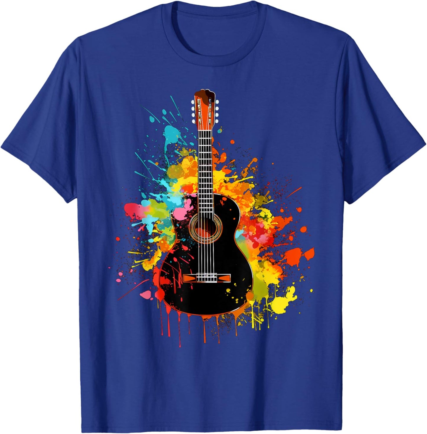 Acoustic Guitar Musicians and Acoustic Guitar Lovers T-Shirt - T-Shirt | Royal