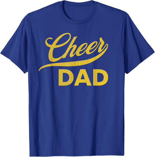 Cheer Dad Yellow Cheerleading T-Shirt - T-Shirt | Royal