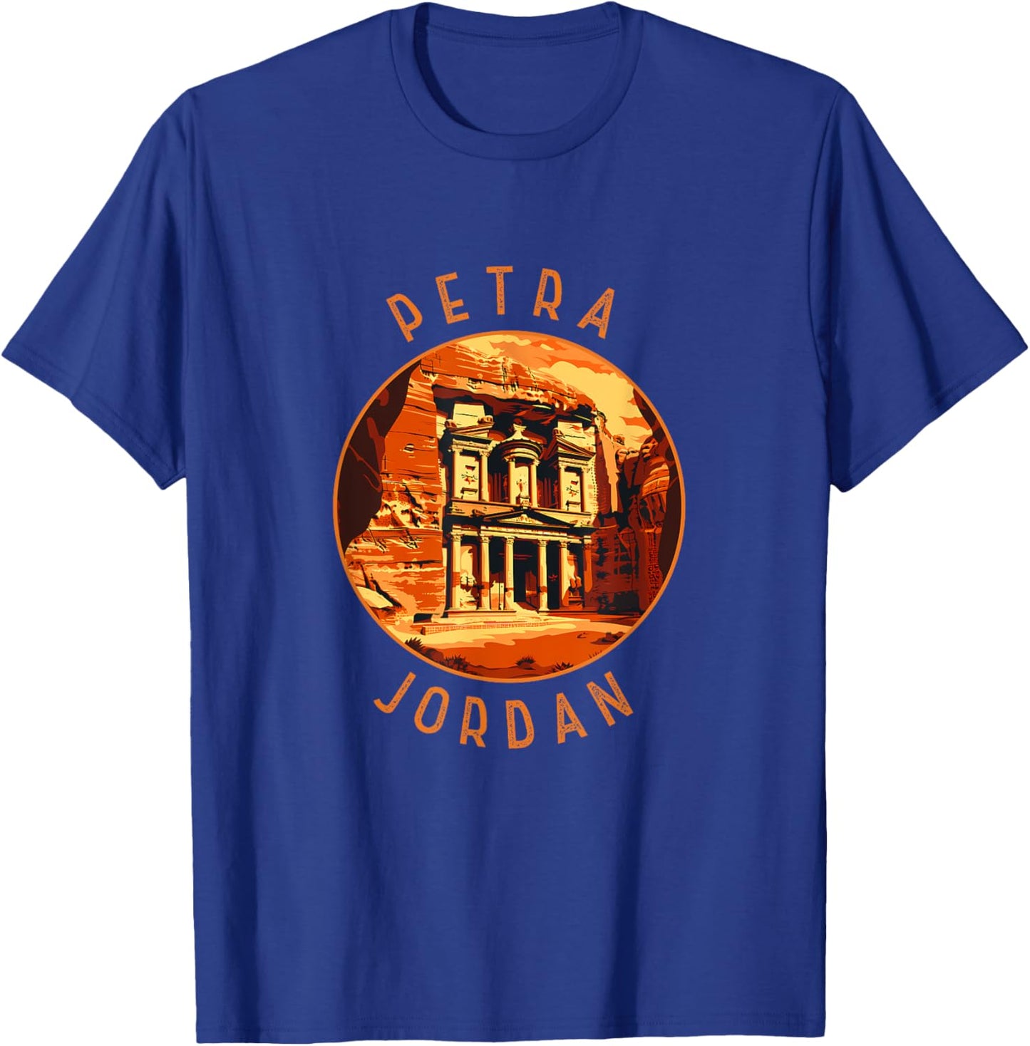 Petra Jordan Retro Distressed Circle T-Shirt - T-Shirt | Royal
