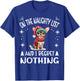 Cute Chihuahua Chiwawa dog Dog Christmas On The Naughty List T-Shirt - T-Shirt | Royal