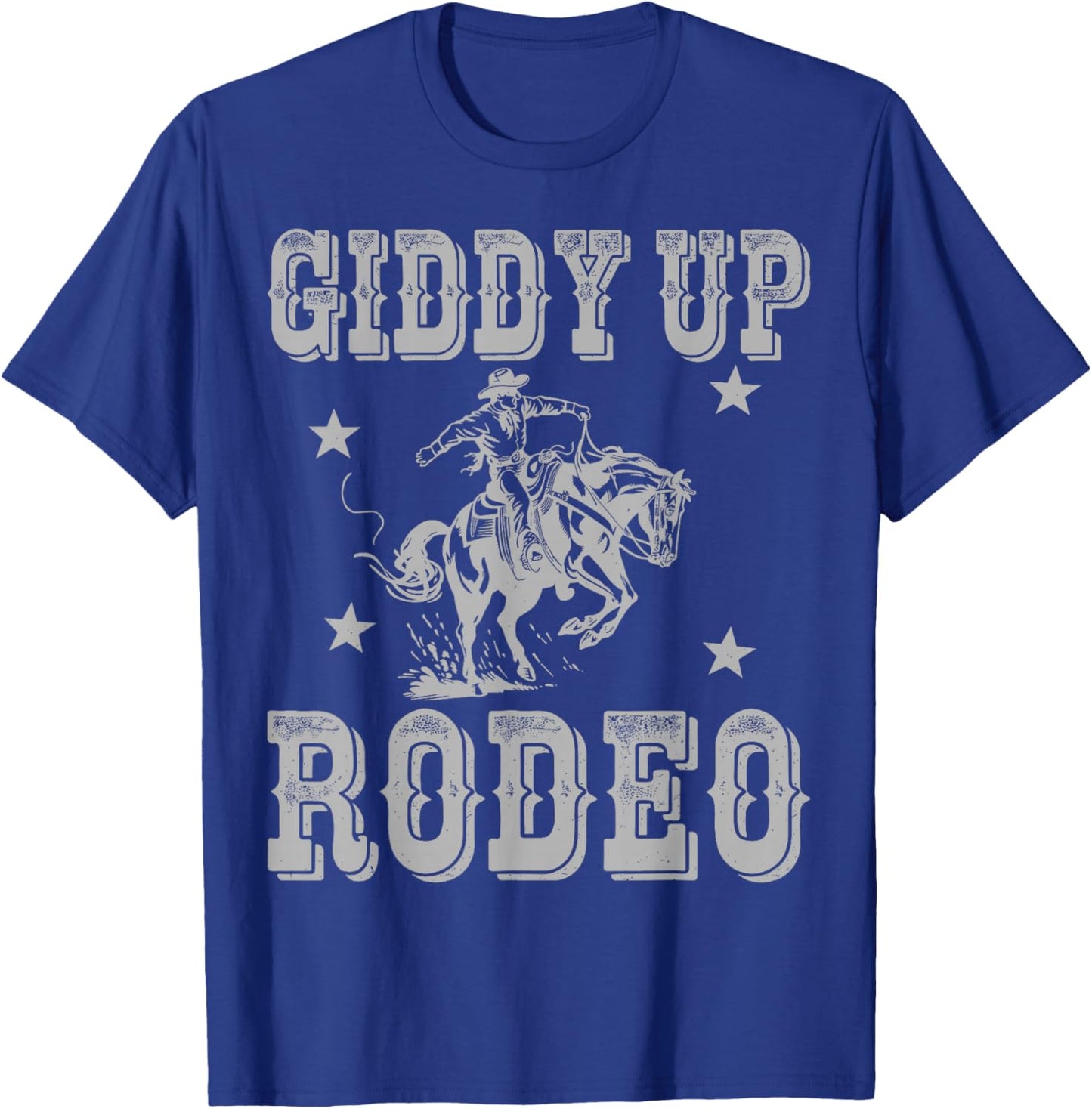 Western Cowboy Howdy Rodeo Southern Vintage Men and Women T-Shirt - T-Shirt | Royal