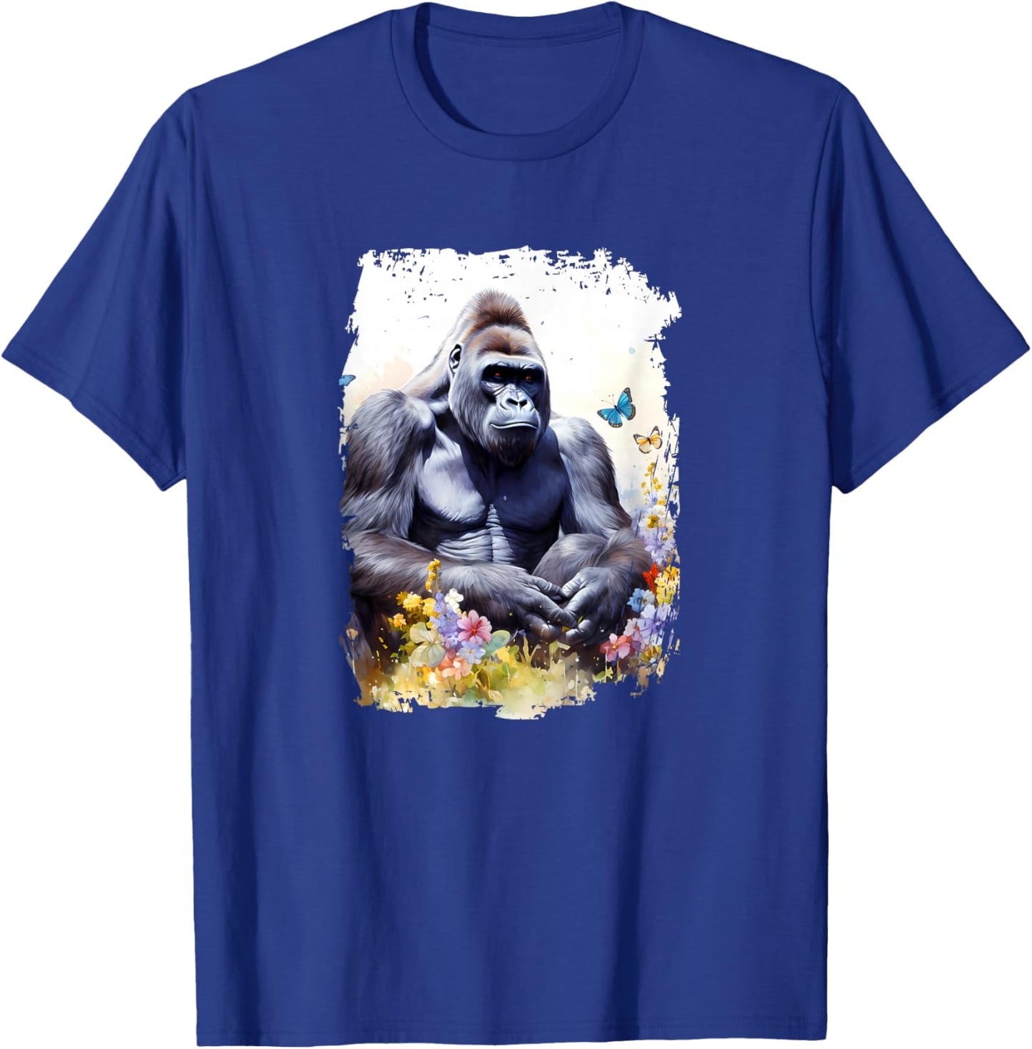 Gorilla Flower Butterfly T-Shirt - T-Shirt | Royal