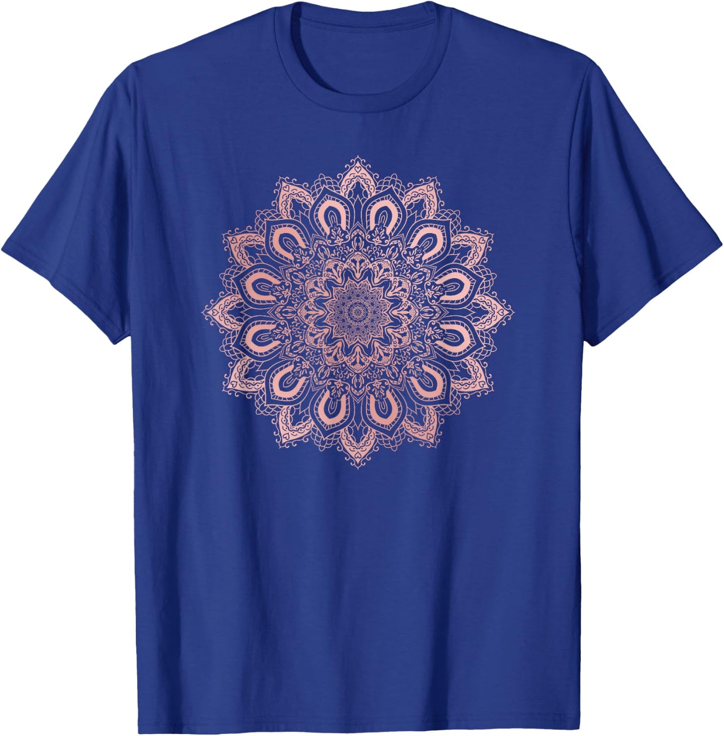 Lotus Flower Ornate Yoga Mandala T-Shirt - T-Shirt | Royal