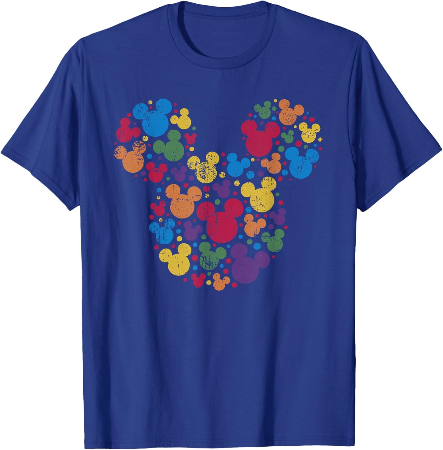 Disney Mickey Mouse Icon Retro Rainbow Small T-Shirt - T-Shirt | Royal