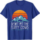 Do Not Pet The Fluffy Cows Bison Buffalo Retro T-Shirt - T-Shirt | Royal