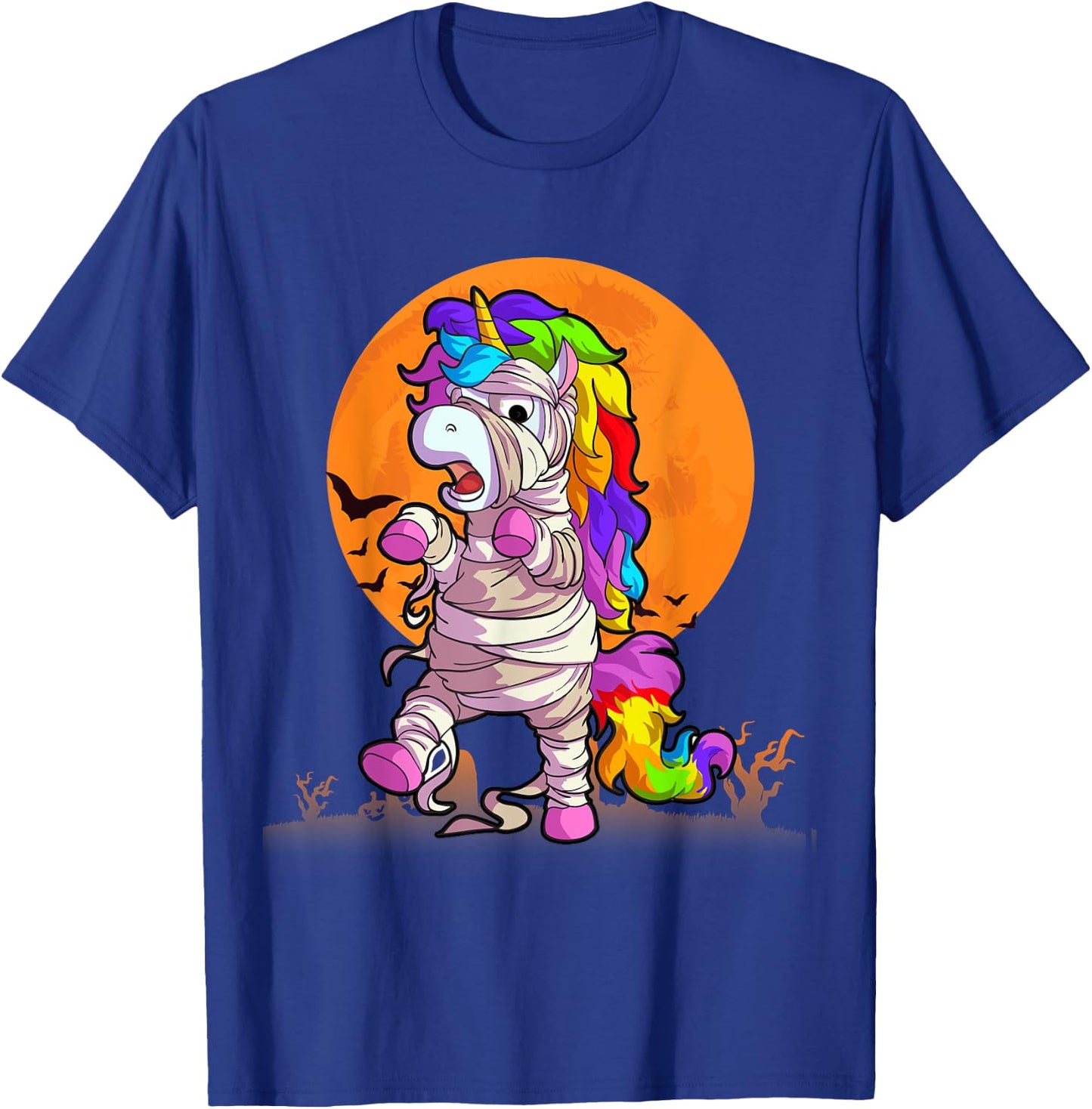 Mummy Unicorn Halloween Girls Unicorn Halloween T-Shirt - T-Shirt | Royal