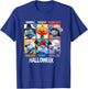 The Smurfs Halloween Hallowek Group Shot Big Chest Panels T-Shirt - T-Shirt | Royal