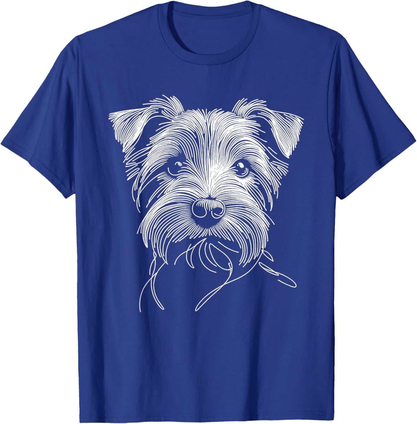 Line Art Norfolk Terrier Terriers T-Shirt - T-Shirt | Royal