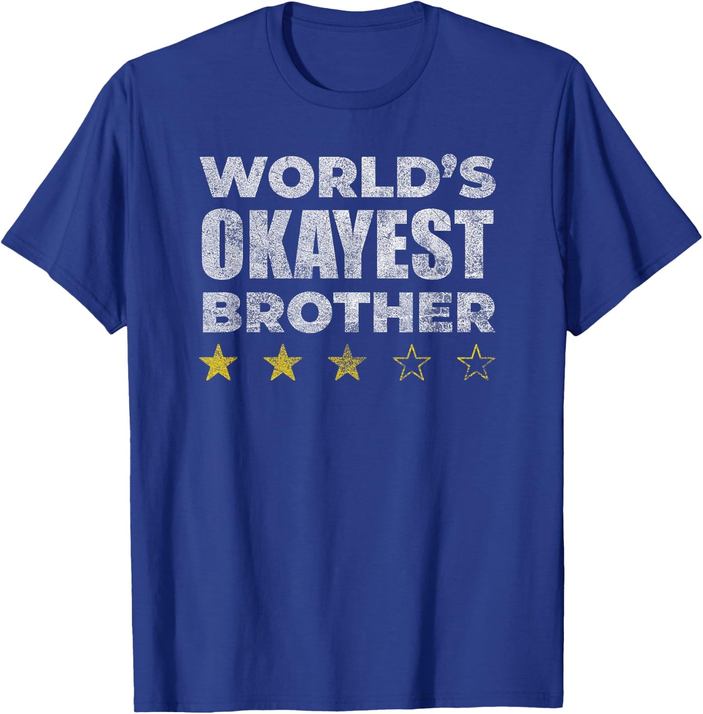 Funny Worlds Okayest Brother - Vintage Style T-Shirt - T-Shirt | Royal