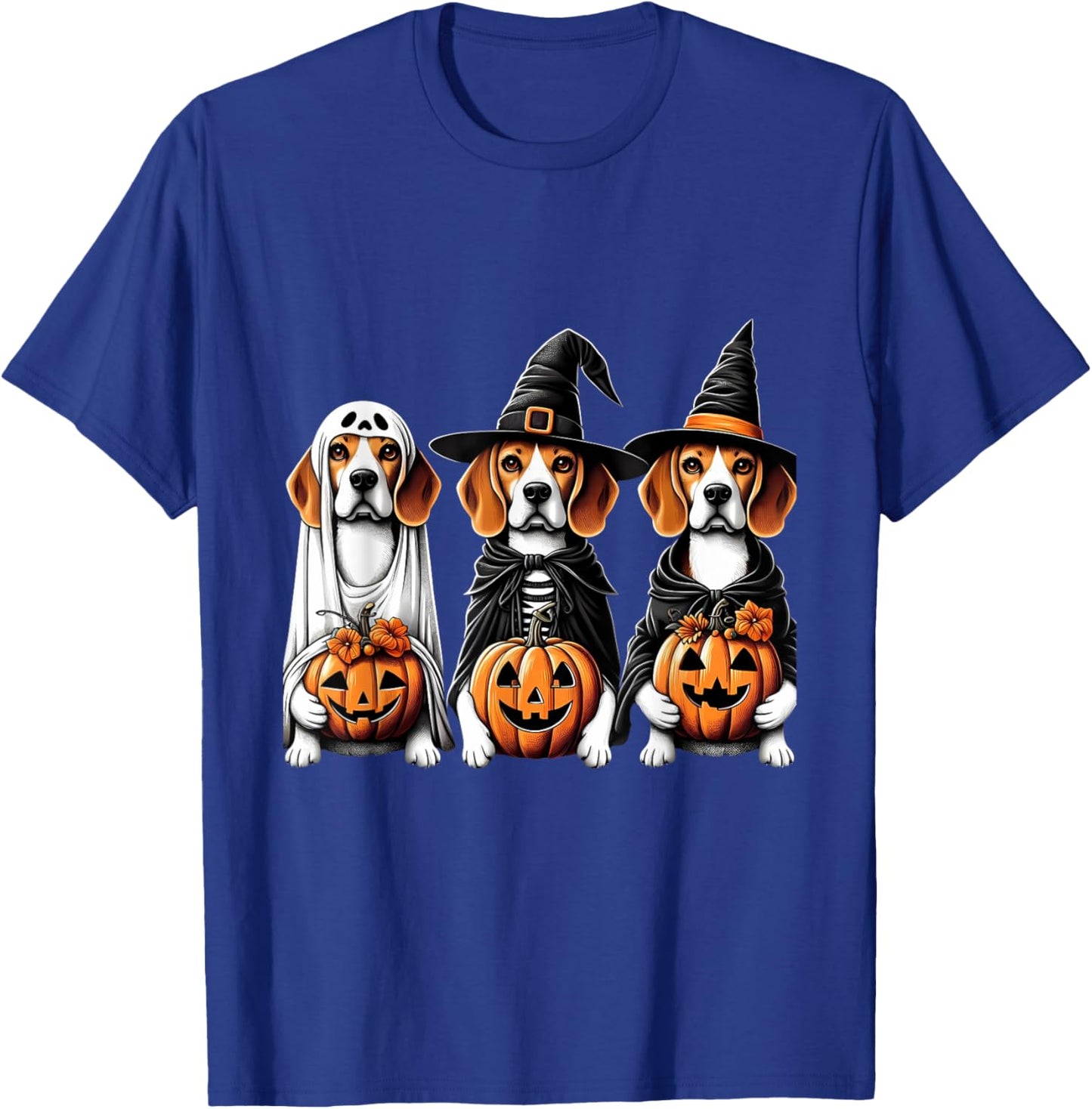 Beagle Ghost Halloween Dog Lovers Men Women Kids T-Shirt - T-Shirt | Royal