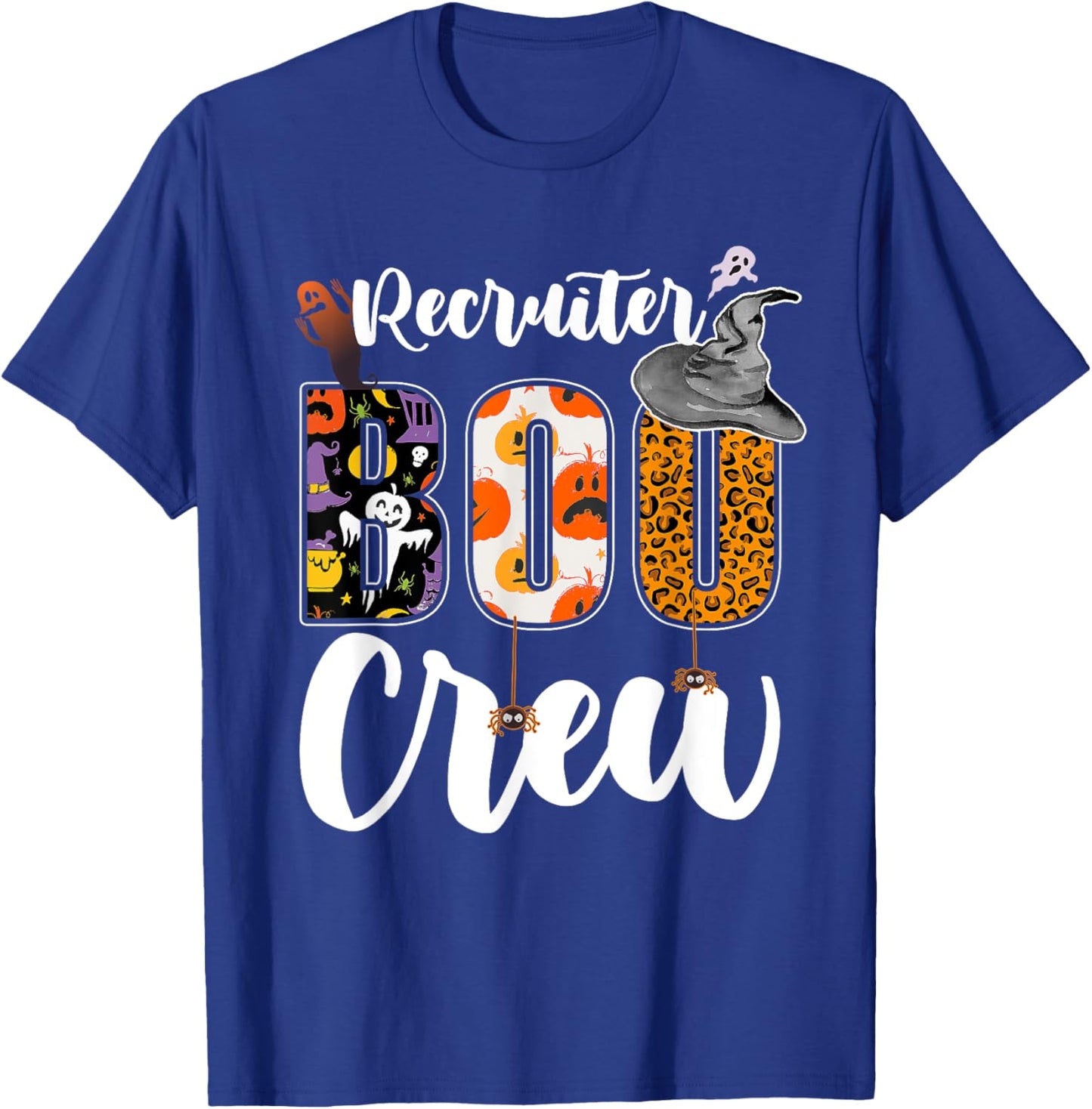 Recruiter Boo Crew Halloween Matching Recruitment Agent T-Shirt - T-Shirt | Royal