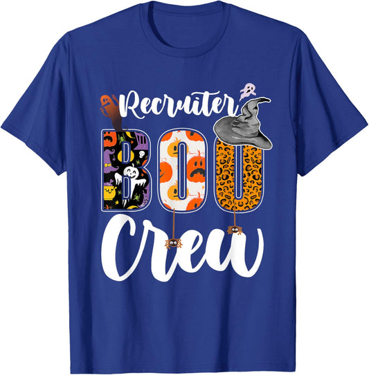 Recruiter Boo Crew Halloween Matching Recruitment Agent T-Shirt - T-Shirt | Royal