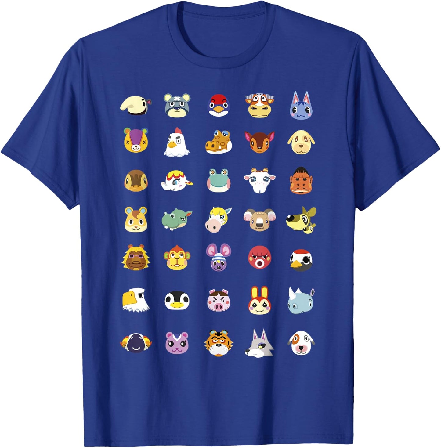 Animal Crossing: New Horizons Vintage Nintendo Faces Line Up T-Shirt - T-Shirt | Royal