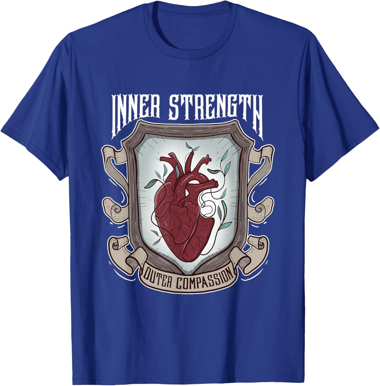 Inner Strength Outer Compassion Social Phobia Anxiety T-Shirt - T-Shirt | Royal