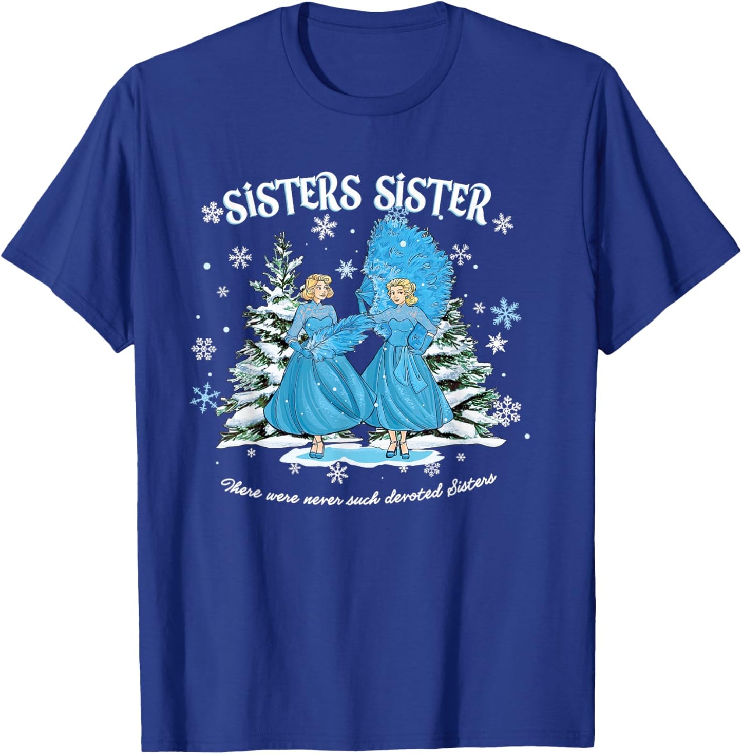 Christmas Sisters Movie 1954 White Snow Xmas Holiday Vintage T-Shirt - T-Shirt | Royal