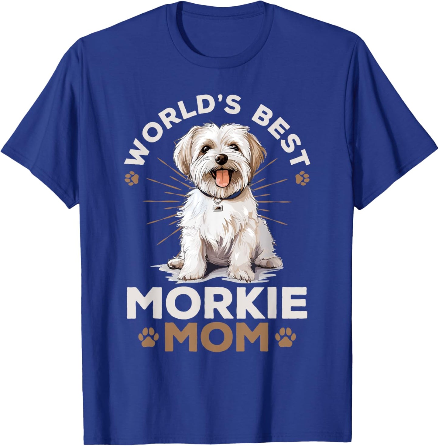 Morkie Dog Breed Pet World's Best Morkie Mom Women Girls Kids T-Shirt - T-Shirt | Royal