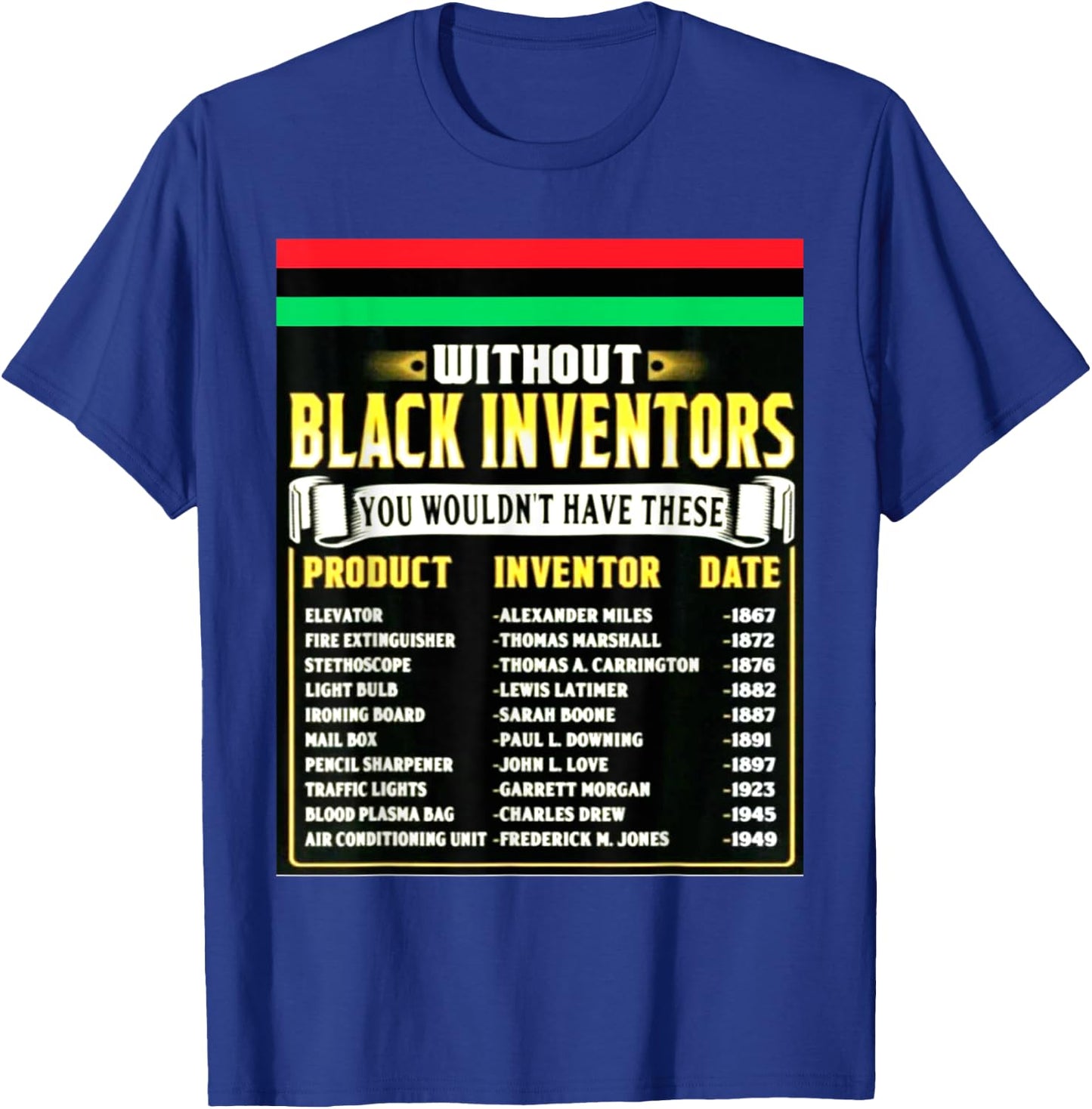 History Of Black Inventors Black History Month 2A1 T-Shirt - T-Shirt | Royal