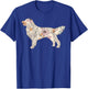 Floral Golden Retriever Wildflowers Dog Lover Golden Mom T-Shirt - T-Shirt | Royal