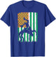 Wrestling Irish USA American Flag St Patrick's Day Wrestler Kids Men T-Shirt - T-Shirt | Royal