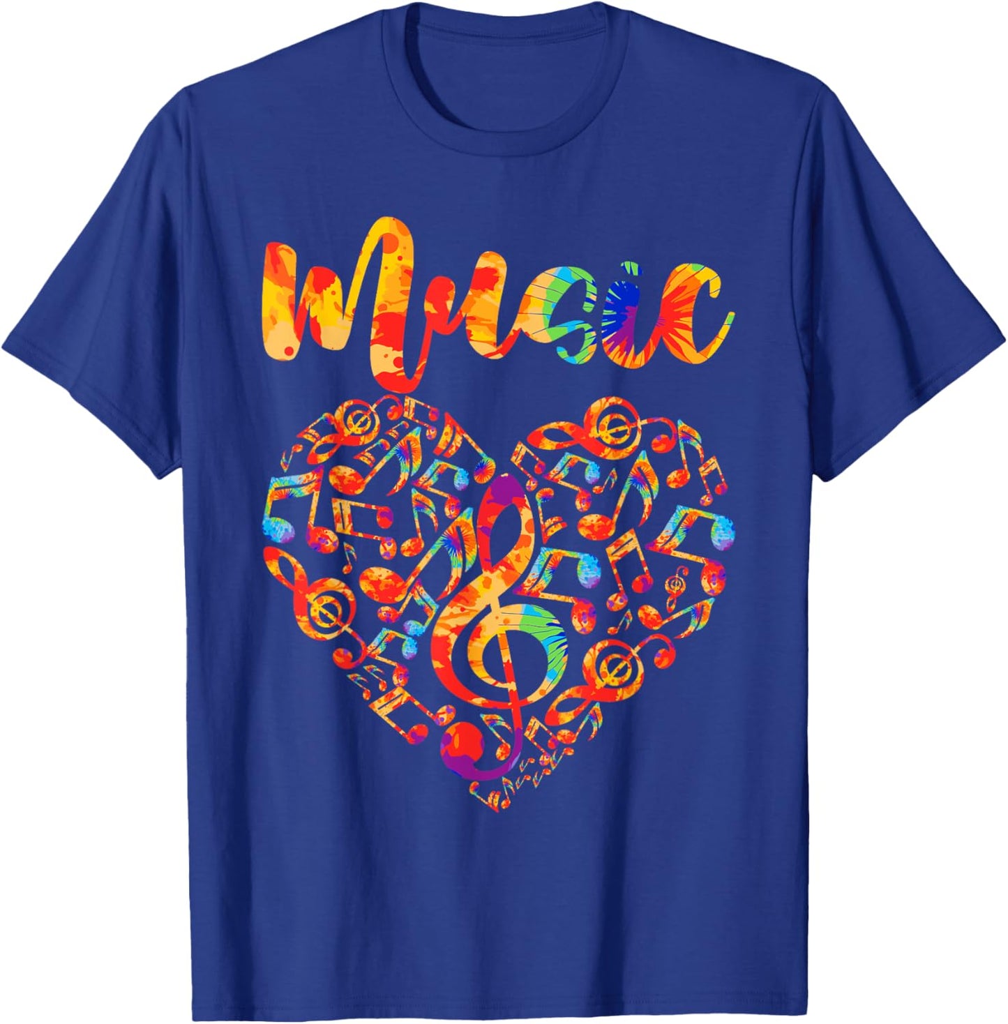 Musician Musical Instrument Music Notes Treble Clef T-Shirt - T-Shirt | Royal