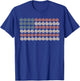 Retro Daisy Flower American Flag Women 4th of July Patriotic T-Shirt - T-Shirt | Royal