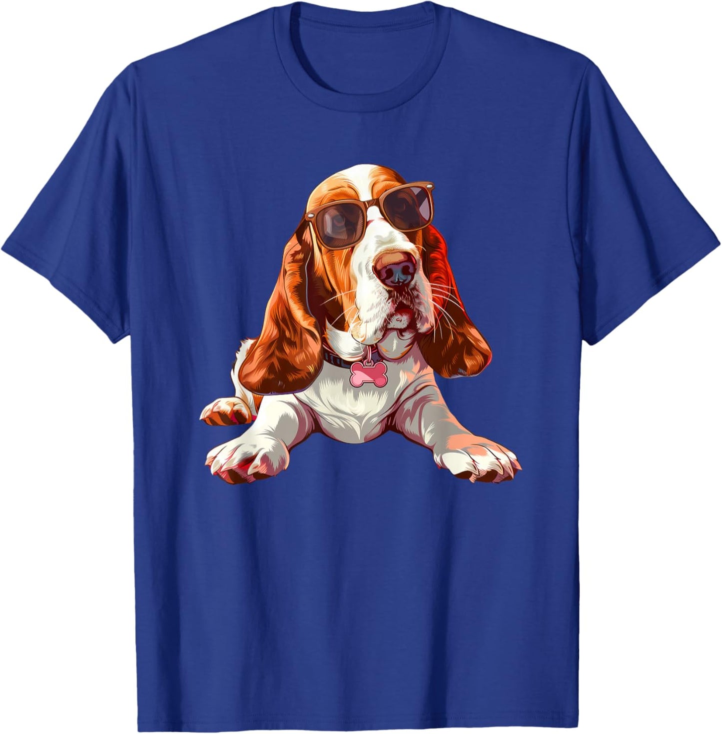 Basset Hound Dog Sunglasses T-Shirt - T-Shirt | Royal
