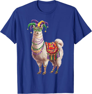 Mardi Gras Funny Llama No Probllama New Orleans Louisiana T-Shirt - T-Shirt | Royal
