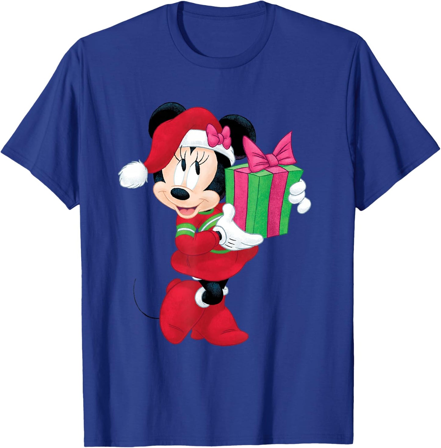 Disney Minnie Mouse Holiday Present Graphic T-Shirt - T-Shirt | Royal