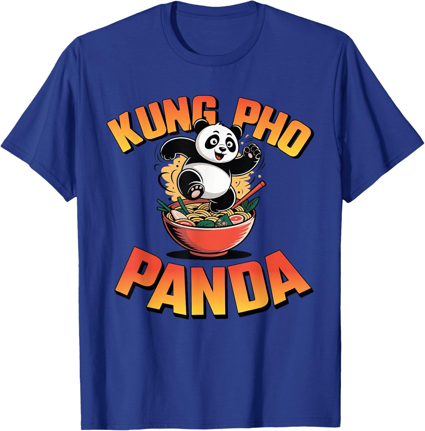 Pholicious Panda Vietnamese Pho Lover Design Kung Fu T-Shirt - T-Shirt | Royal