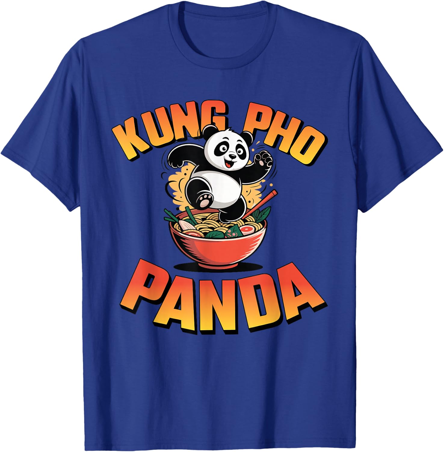 Pholicious Panda Vietnamese Pho Lover Design Kung Fu T-Shirt - T-Shirt | Royal