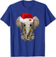 Cute Elephant Christmas Light Funny Elephant Lover Xmas Gift T-Shirt - T-Shirt | Royal