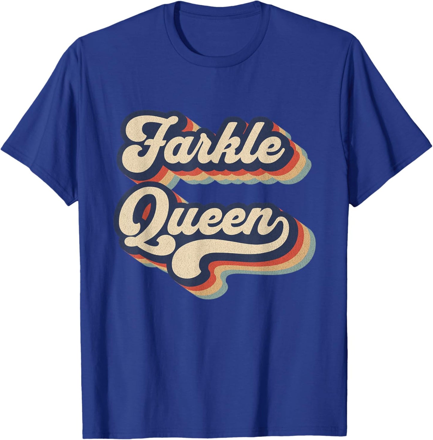 Farkle Queen Vintage Farkle Dice Game T-Shirt - T-Shirt | Royal
