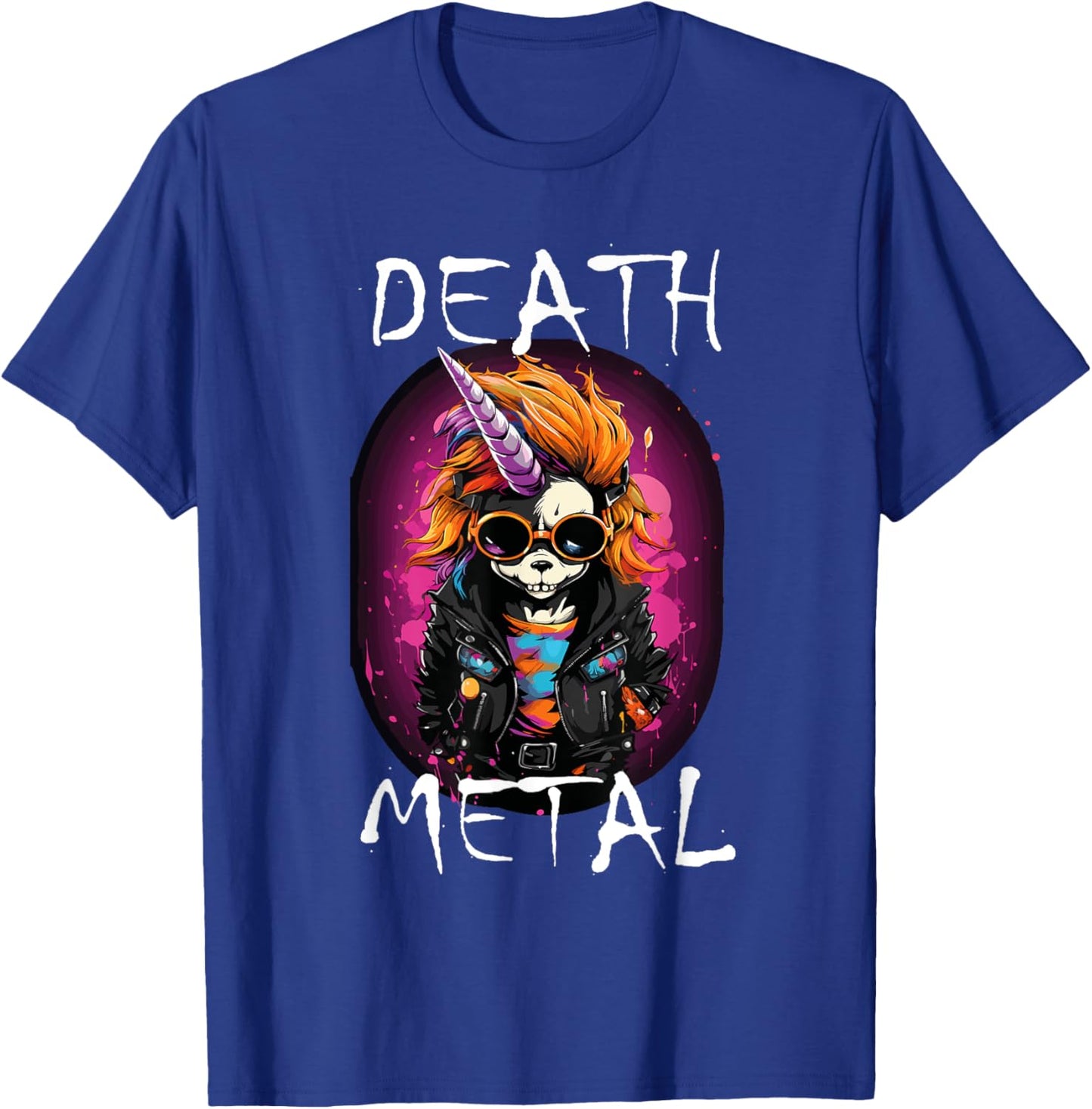 Death Metal Einhorn Rock Band Grind Core Thrash Speed Metal T-Shirt - T-Shirt | Royal