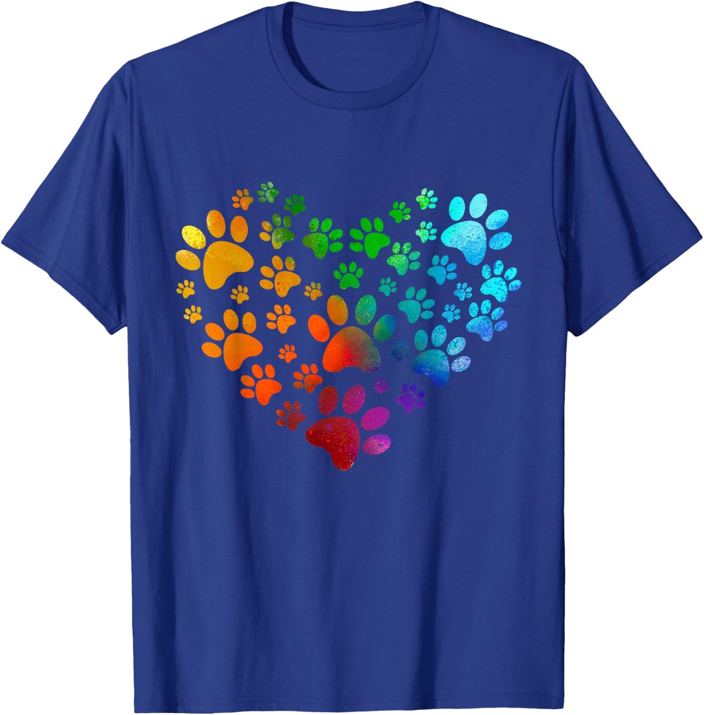 Paw Heart Paw Print Dog Heart Dog Accessories Gift Women Girls Kids T-Shirt - T-Shirt | Royal