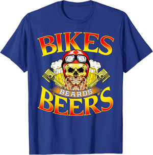 Motorcycle Lover Gift Bikers Men MC Parties Vintage Meets T-Shirt - T-Shirt | Royal